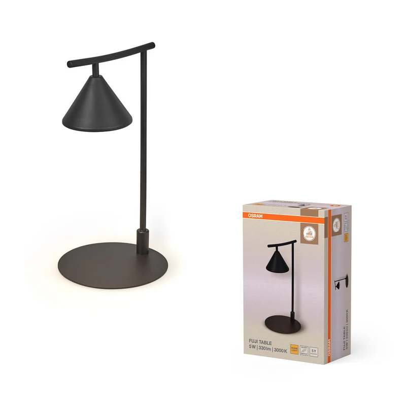 OSRAM DÉCOR Fuji Lampe de table Tischleuchte 5W 930 Noir