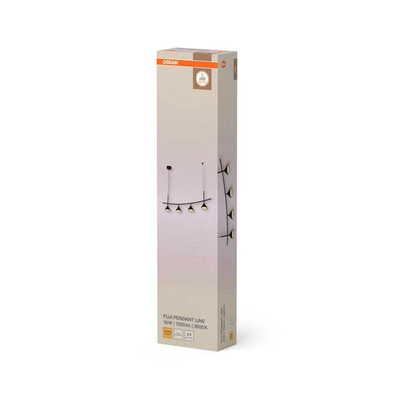 OSRAM DÉCOR Fuji Suspension Linéaire 4x 16W 930 Noir