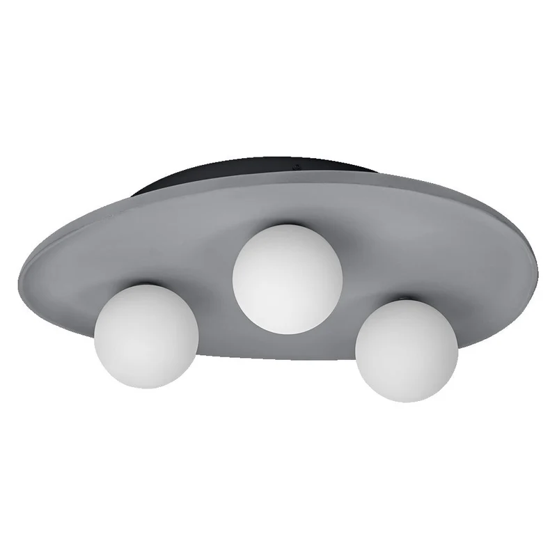 OSRAM DECOR Plafonnier Nid en béton Gris, 3 flammes, G9