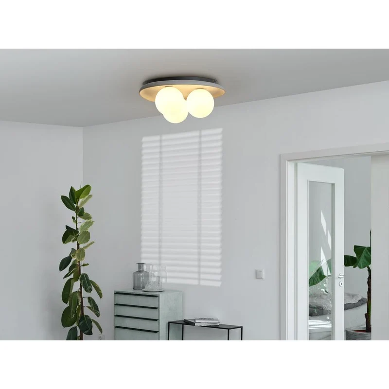 OSRAM DECOR Plafonnier Nid en béton Gris, 3 flammes, G9