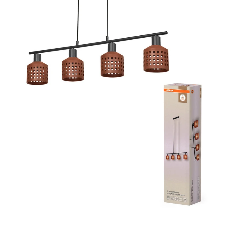 OSRAM DECOR Suspension en argile pour fenêtres Pendelleuchte LN 4xE27 Marron