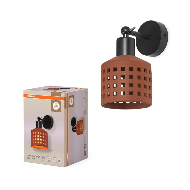 OSRAM DECOR Clay Windows Applique murale marron, E27