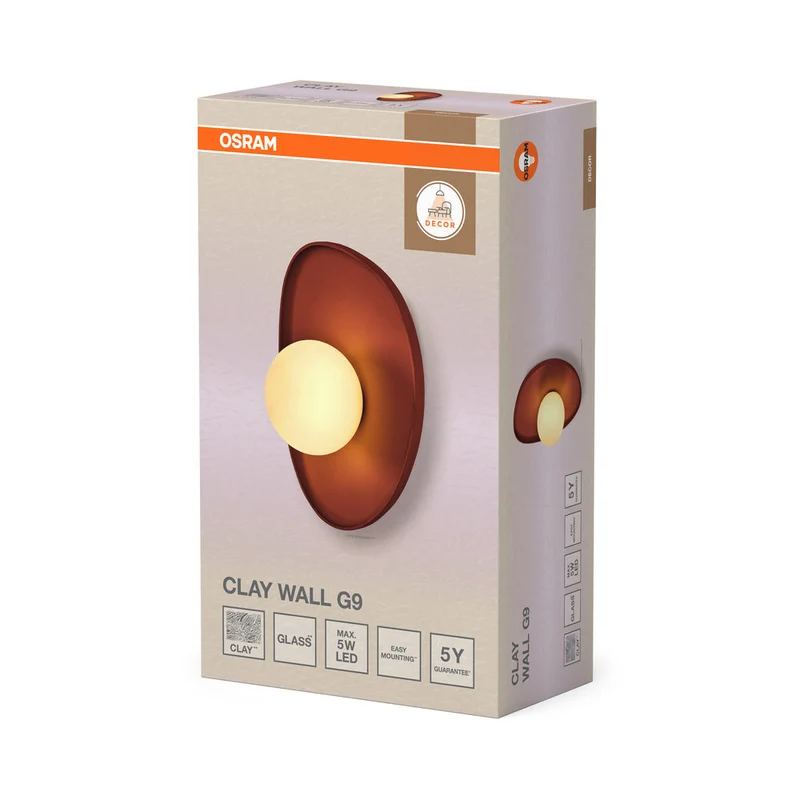 OSRAM DECOR Applique murale Nid d'argile 1xG9 Marron