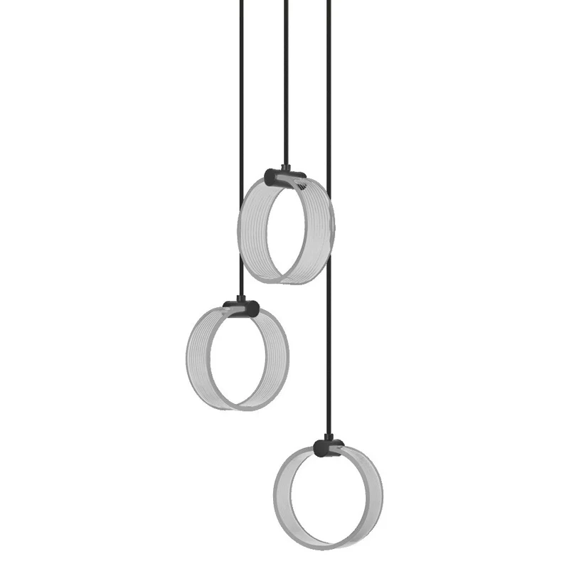 OSRAM DECOR Suspension Circle, 3 suspensions, 20W, Click CCT Noir