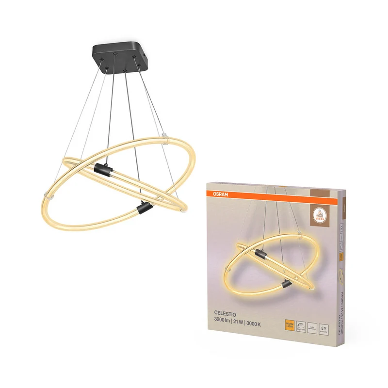 OSRAM DECOR Celestio suspension, 21W, 3000K, 2400lm, blanc chaud, variateur Click