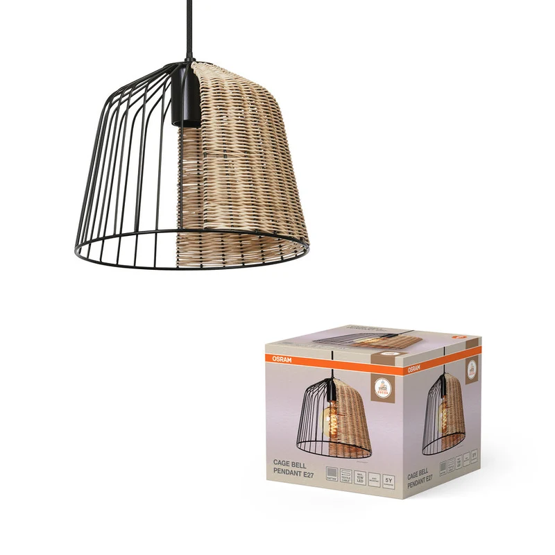 OSRAM DECOR Suspension Cage Bell, noir/marron, E27