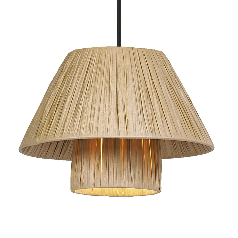 OSRAM DÉCOR Suspension en papier bambou marron, 280mm, E27