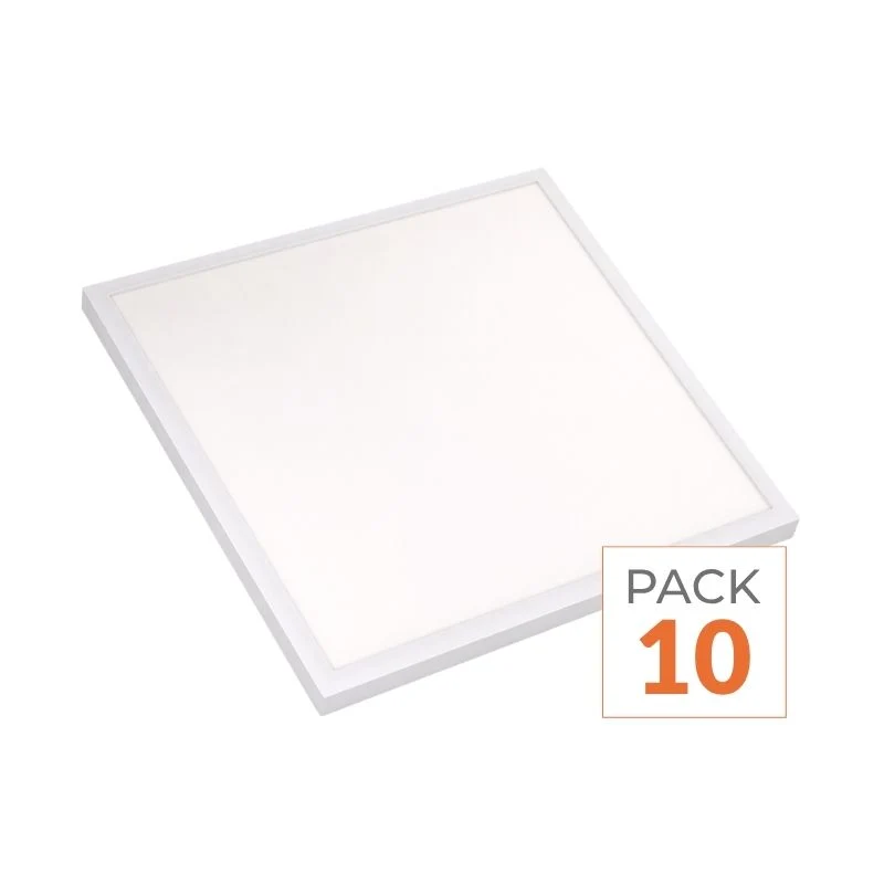 Panneau LED 34W 60x60cm en Saillie 120lm/W IP40 - Pack de 10