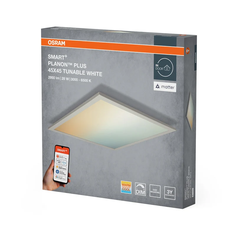 OSRAM Matter SMART+ PLANON PLUS panneau LED réglable blanc 450X450