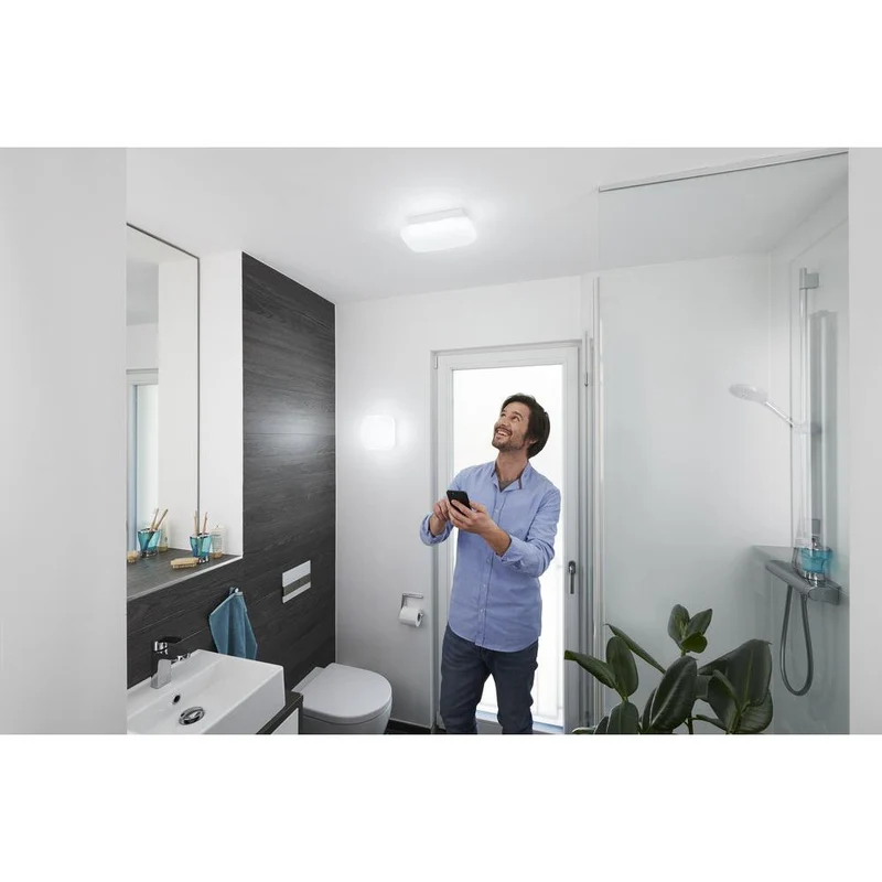 OSRAM Matter SMART+ ORBIS LED AQUA Plafonnier de salle de bain 20x20cm Blanc réglable 12W / 3000-6500K