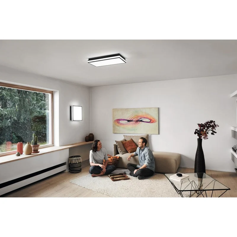 OSRAM Matter SMART+ ORBIS MAGNET LED Plafonnier 45x45cm Blanc réglable 42W / 3000-6500K noir