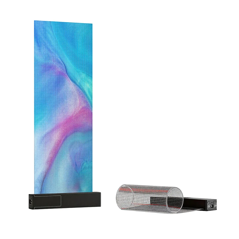 【Small Size Plug & Play】HCS Series P10 Transparent Adhesive LED Film – 240×600 mm (9.45×23.62 in) | 1500nits | High Transparency Glass Sticker Screen for Storefronts & Facades | Plug & Play