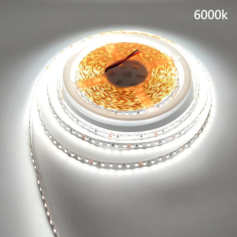 DC12V SMD2835 Full Spectrum LED Strip Light - CRI 97+ | 600 LEDs (120 LEDs/M) | 2700K / 3000K / 4000K / 5500K / 6500K | 16W/M | 8mm PCB | CRI 97+ | IP00 / IP67 | for Mirror, Kitchen Cabinet, Bedroom