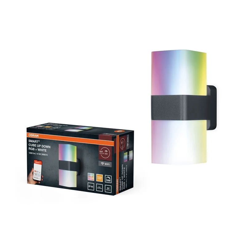 OSRAM Wifi SMART+ Cube Multicolore HautBas RVB + W, 950lm, 14W, 3000K