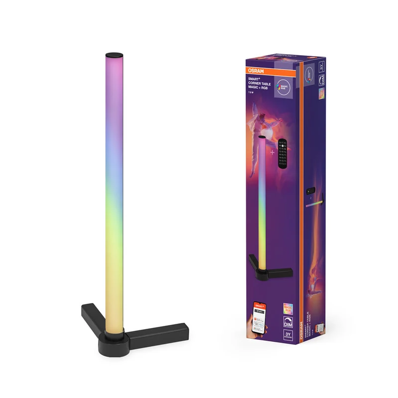OSRAM Wifi SMART+ CORNER MAGIC lampe de table, RVB, 77lm, 7.5W, télécommande, noir