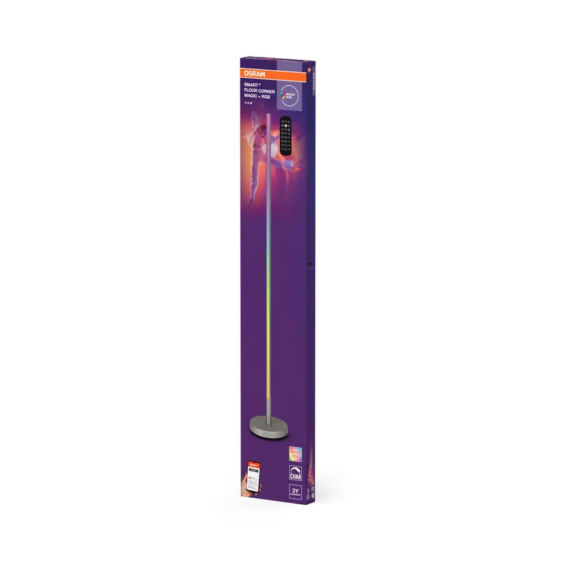 OSRAM Wifi SMART+ CORNER MAGIC Lampadaire, RGB, 112lm, 11.5W, Télécommande