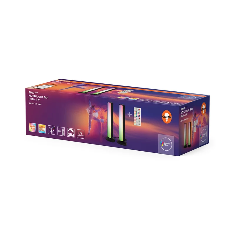OSRAM SMART+ WIFI LED RGB lampadaire, petit, noir, 2x2,5W