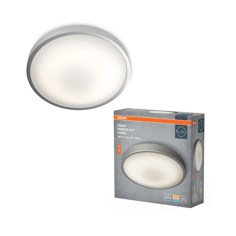 OSRAM ORBIS® Plafonnier CCT / DIM Télécommande-CCT 310mm 14W, 1000 lm, 2700…6500 K, Blanc réglable