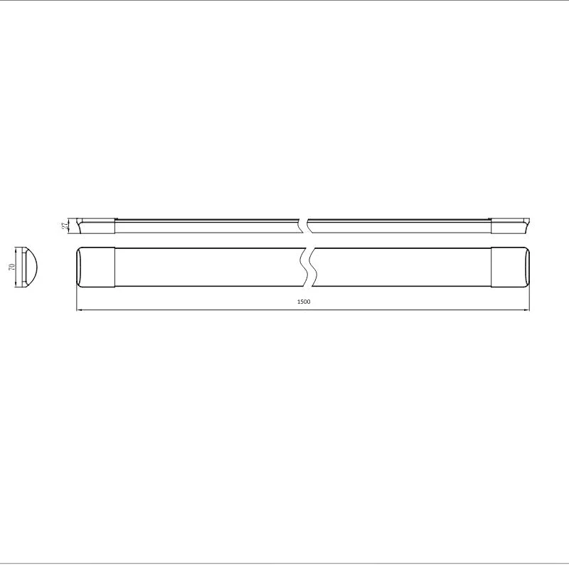 Réglette LED 150cm 50W IP40 - Pack de 10
