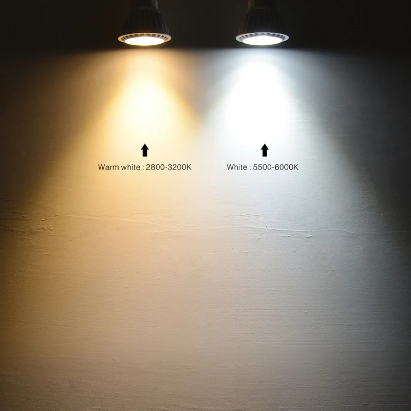 4Pack 3W/5W 12V AC/DC LED Spotlight MR16 LED Bulb Light GU5.3 Bi-Pin Base White Aluminum Housing 30° Beam Angle