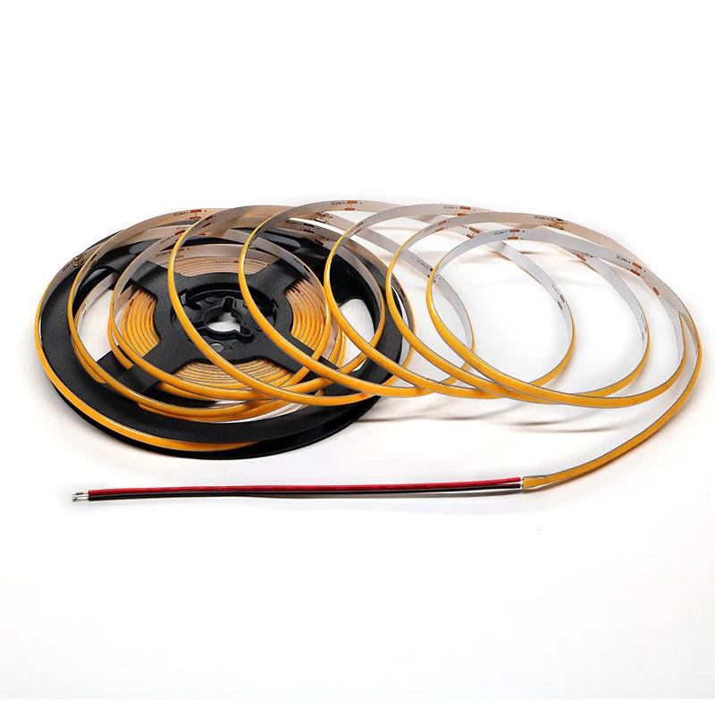 COB Flexible LED Strip Light - 12V / 24V | 400 LEDs/M | 3000K / 4000K / 6500K / Red / Blue / Green / Pink / Yellow | 5mm PCB | CRI 90+ | Dot-Free Continuous Lighting | Non-Waterproof | for Cabinets,Kitchen Office Lighting | 5/50M