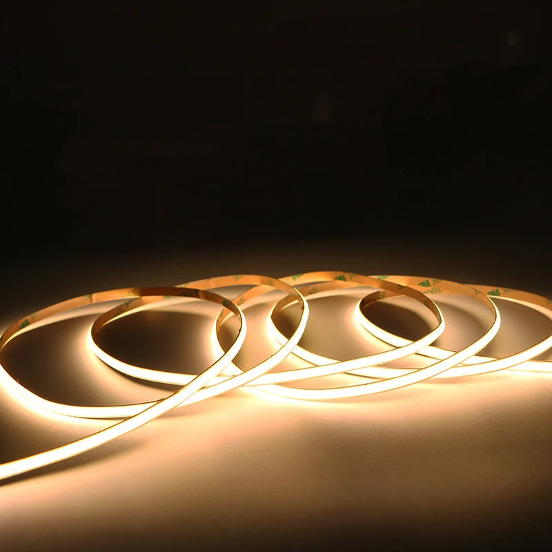 COB Flexible LED Strip Light - 12V / 24V | 400 LEDs/M | 3000K / 4000K / 6500K / Red / Blue / Green / Pink / Yellow | 5mm PCB | CRI 90+ | Dot-Free Continuous Lighting | Non-Waterproof | for Cabinets,Kitchen Office Lighting | 5/50M