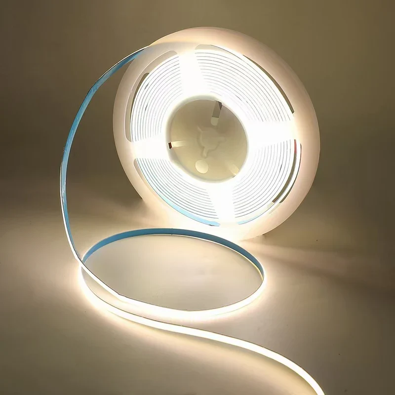 COB Flexible LED Strip Light - 12V / 24V | 400 LEDs/M | 3000K / 4000K / 6500K / Red / Blue / Green / Pink / Yellow | 5mm PCB | CRI 90+ | Dot-Free Continuous Lighting | Non-Waterproof | for Cabinets,Kitchen Office Lighting | 5/50M
