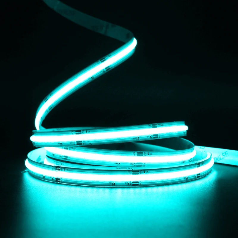 RGB COB Flexible LED Strip Light - 12V / 24V | 576 / 840 LEDs/m | RGB Color Changing | 10mm PCB | Dot-Free Continuous Lighting | Non-Waterproof | for Cabinets, Kitchen & Office Lighting | 5/50M
