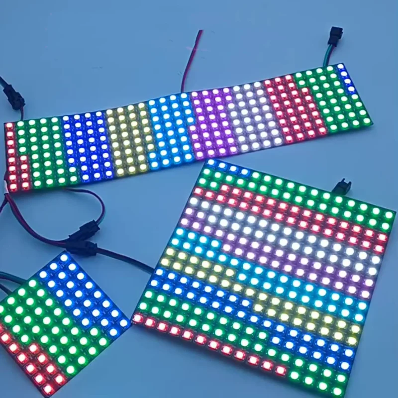 LED Matrix Screen WS2812B Digital Flexible LED Panel SMD5050 RGB Individually Addressable Full Dream Color DC5V