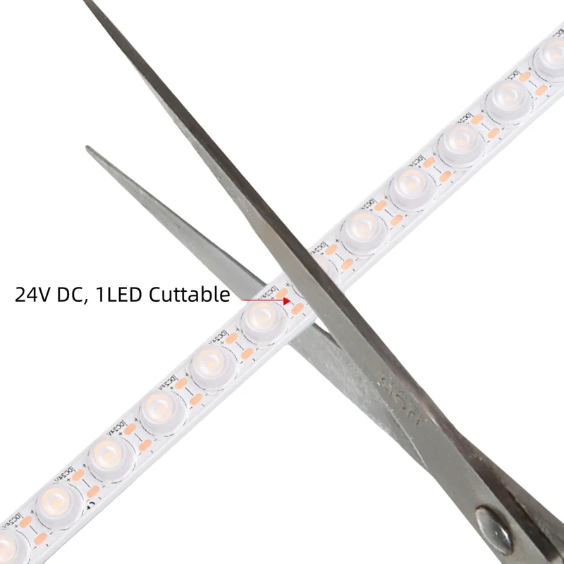 Waterproof Wall Washer LED Strip Light – DC 24V | 18W/m | 42 LEDs/m | 25° Beam Lens | IP67 Waterproof | 3000K / 4000K / 6000K / Red / Green / Blue / Yellow | Architectural Lighting | 5/50M