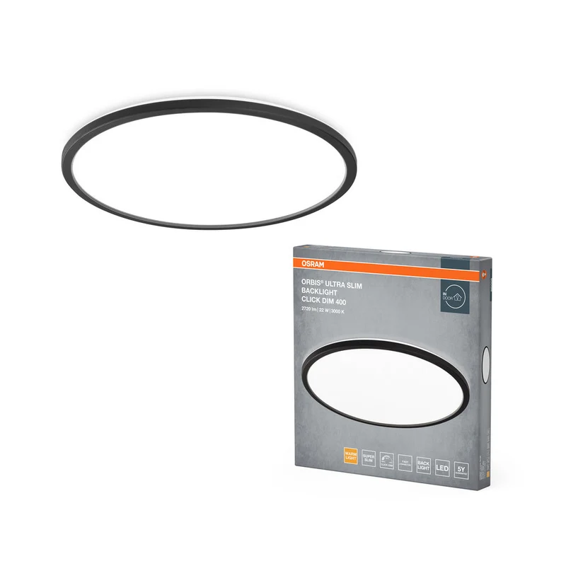 OSRAM ORBIS ClickDim plafonnier 400mm, dimmable, noir