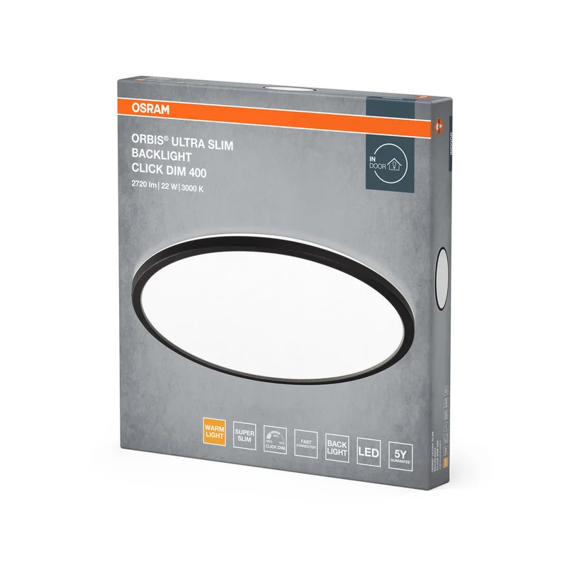 OSRAM ORBIS ClickDim plafonnier 400mm, dimmable, noir