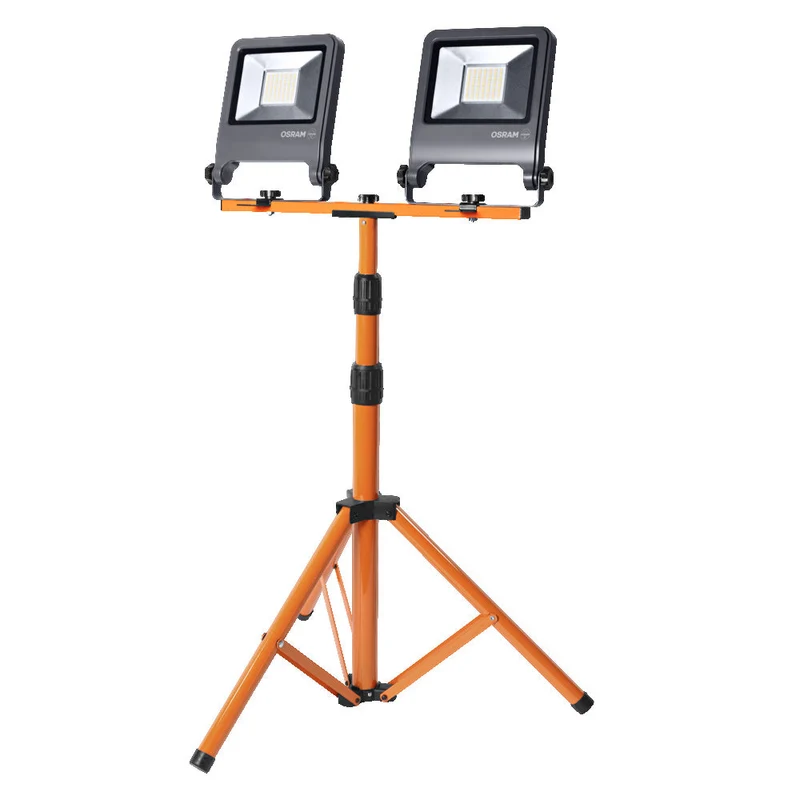 OSRAM projecteur LED pour chantier pour applications extérieures, trépied, lampe de travail LED, 2 x 50 Watt