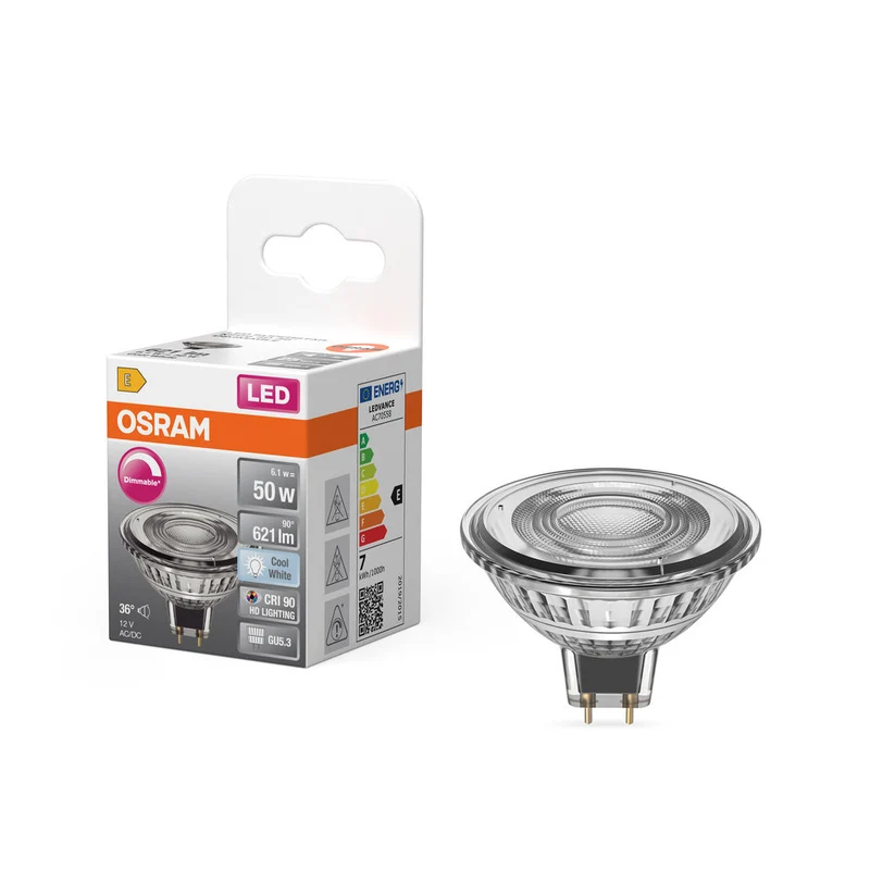 OSRAM LED Lampe LED SUPERSTAR MR16 12 V 6.8W 940 GU5.3, 621 lm, 4000 K, blanc froid