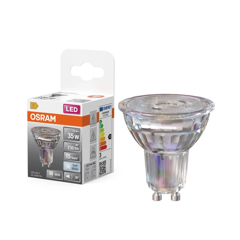 OSRAM LED STAR PAR16 Spot LED (ex 35W) 2,6W / 4000K Blanc froid GU10