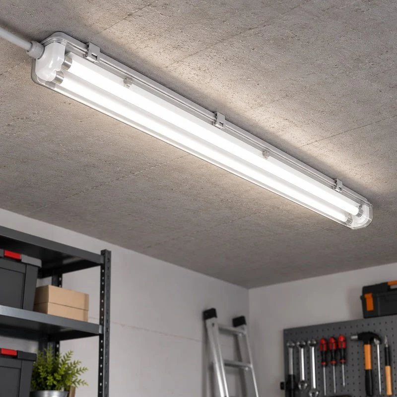 Kit de Réglette LED IP65 + 2 Tube Néon LED 120cm T8 18W - Pack de 6