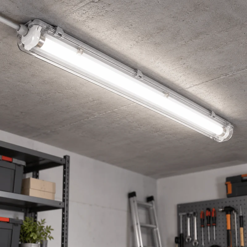 Kit de Réglette LED IP65 + Tube Néon LED 120cm T8 18W - Pack de 6