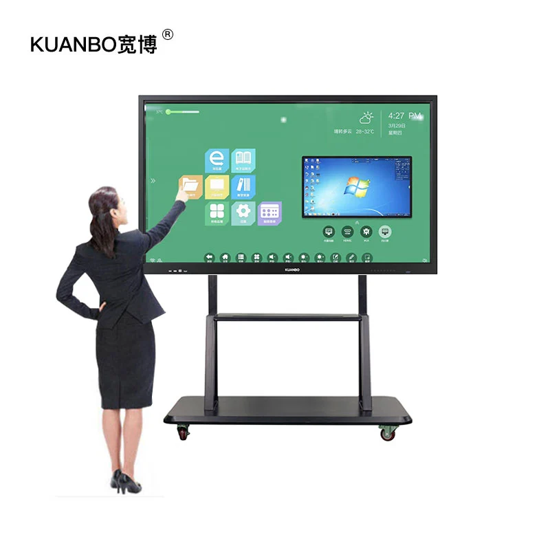 75" UHD 4K Display Smart Flat Touch Panel Education Interactive Digital Whiteboard System For Kids