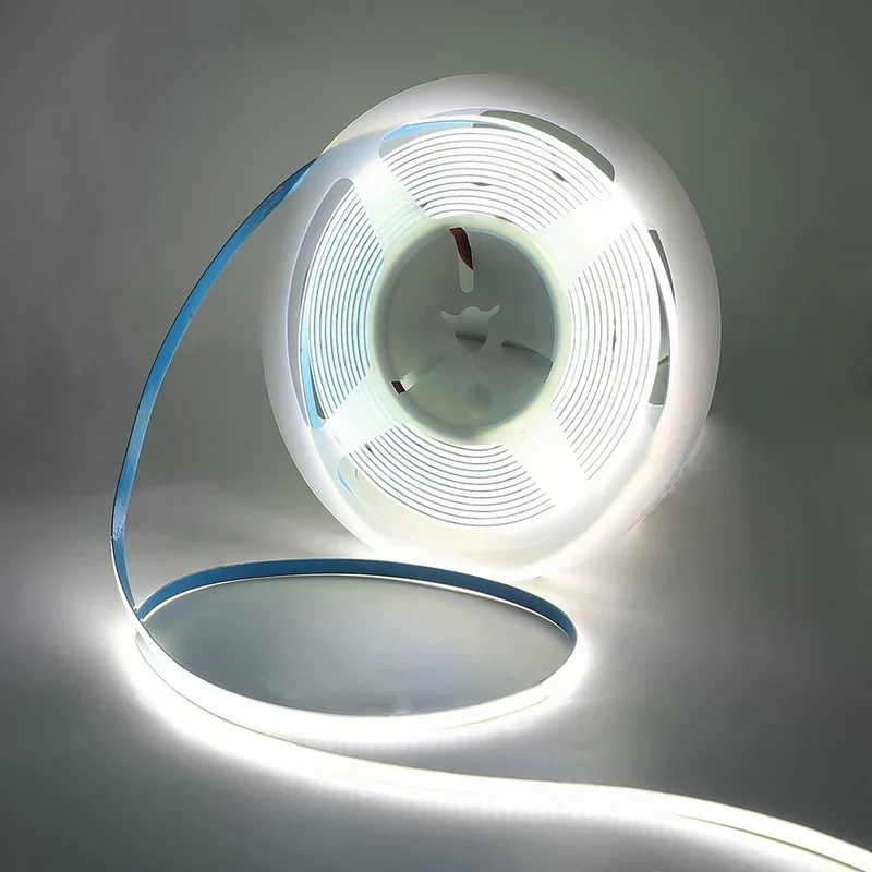 8MM Wide COB Flexible LED Strip Light - 12V / 24V | 320 / 480 / 512 LEDs/M | 3000K / 4000K / 6500K / Red / Blue / Green / Pink / Yellow | 8mm PCB | CRI 80+ | Dot-Free Continuous Lighting | Non-Waterproof | for Cabinets,Kitchen Office Lighting | 5/50M