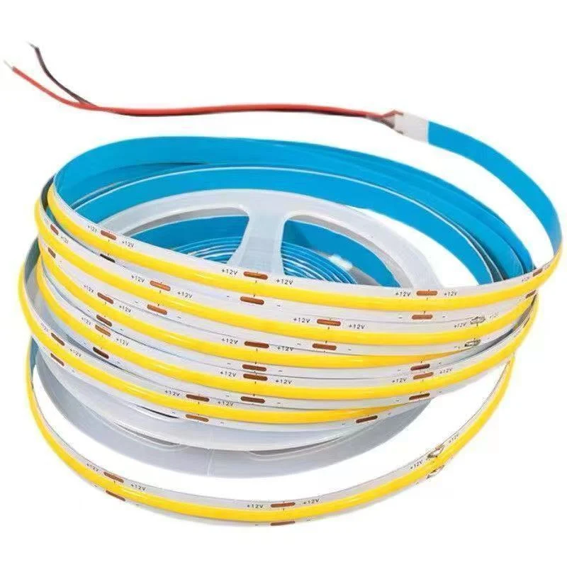 8MM Wide COB Flexible LED Strip Light - 12V / 24V | 320 / 480 / 512 LEDs/M | 3000K / 4000K / 6500K / Red / Blue / Green / Pink / Yellow | 8mm PCB | CRI 80+ | Dot-Free Continuous Lighting | Non-Waterproof | for Cabinets,Kitchen Office Lighting | 5/50M
