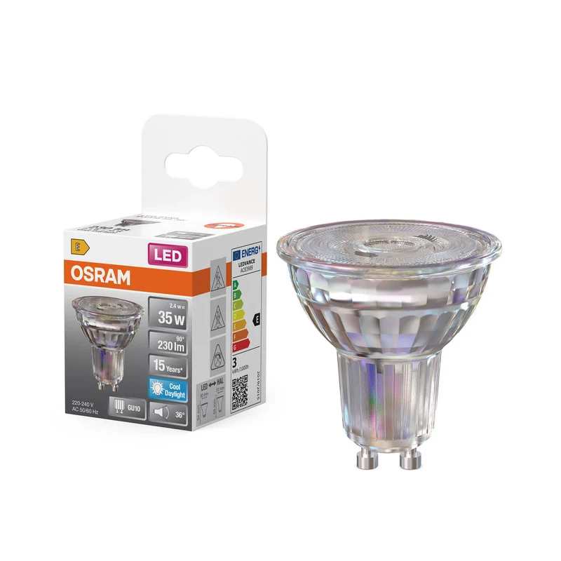 OSRAM LED LED STAR PAR16 Spot (ex 35W) 2,6W / 6500K Blanc froid GU10