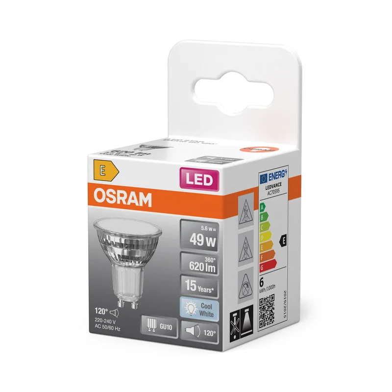OSRAM LED Réflecteur Lampe LED STAR PAR16 6.9W 840 GU10 620lm, 620 lm, 4000 K, Blanc froid