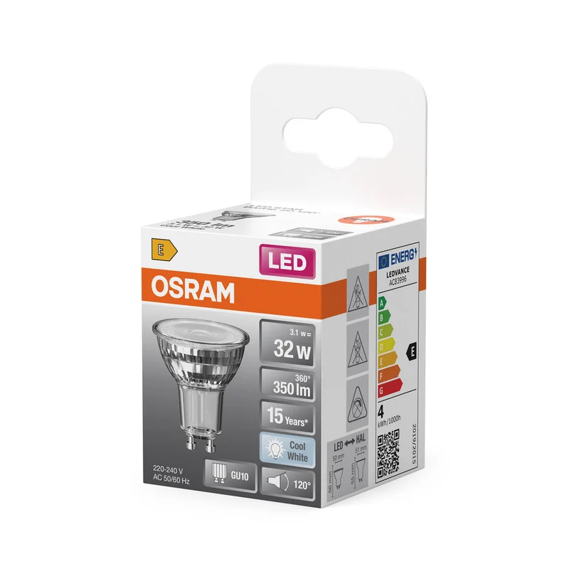 OSRAM LED réflecteur lampe LED STAR PAR16 4.3W 840 GU10, 350 lm, 4000 K, blanc froid