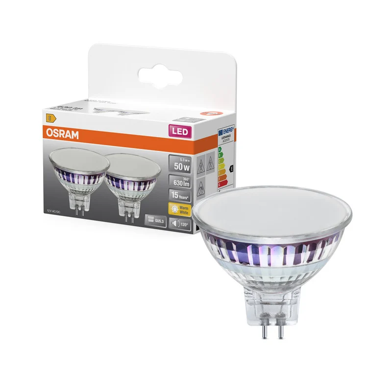 OSRAM SPOT MR16 GL 50 LED-lampe réflecteur, 6,5W, 630lm, GU5.3, blanc chaud