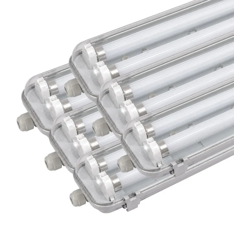 Kit de Réglette LED IP65 + 2 Tube Néon LED 150cm T8 22W - Pack de 6