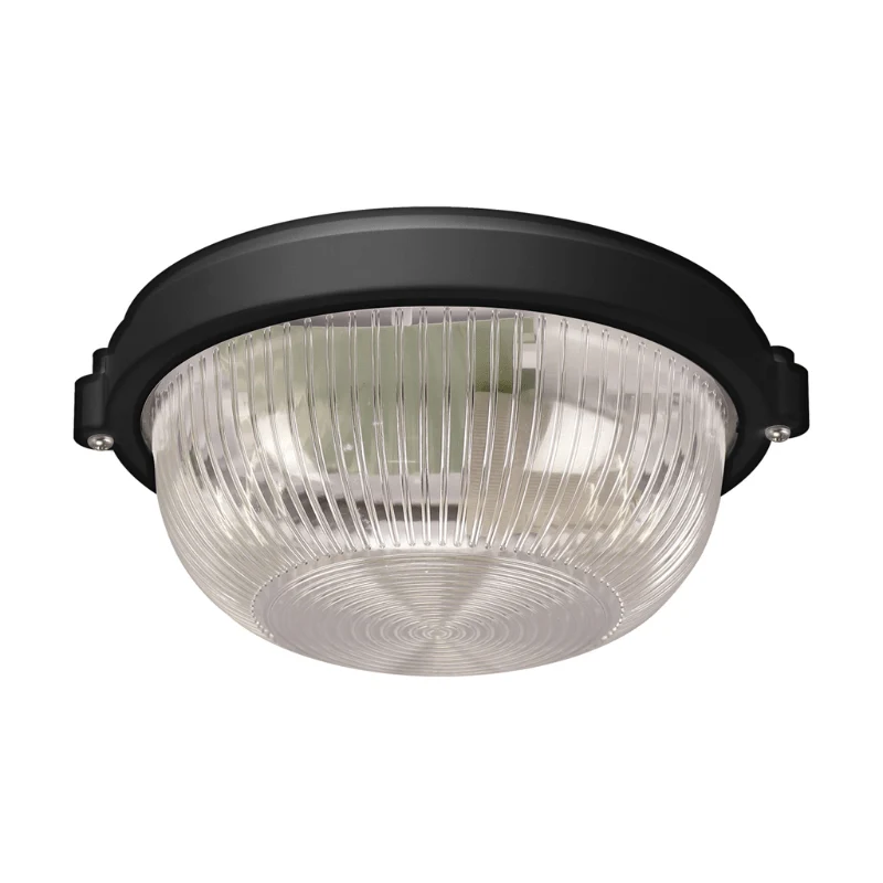 Plafonnier Étanche pour Ampoule E27 Noir