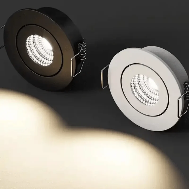 Mini Spot LED Encastrable 1.5W Noir ø52mm