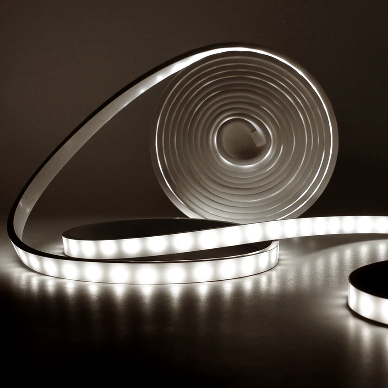 16.4ft/5M DC12V 5*13mm LED Waterproof Flexible Silicone Neon LED Strip with 300LED SMD3528 LED Light