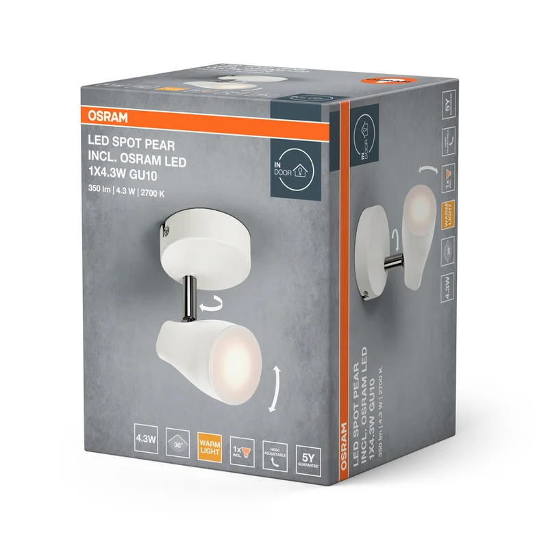 OSRAM LED SPOT PEAR Spot de plafond en saillie, blanc, 4.3W, 210lm