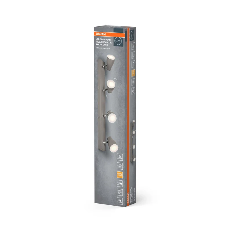 OSRAM LED SPOT PEAR Spot de plafond en saillie, gr, 17,2W, 840lm